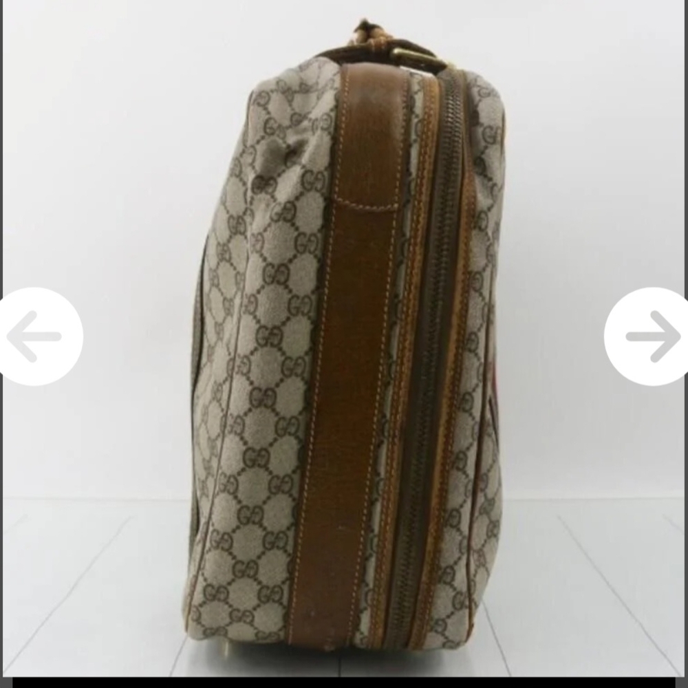 Gucci Brown and Tan Luggage Travel Bag - Picture 2 of 4